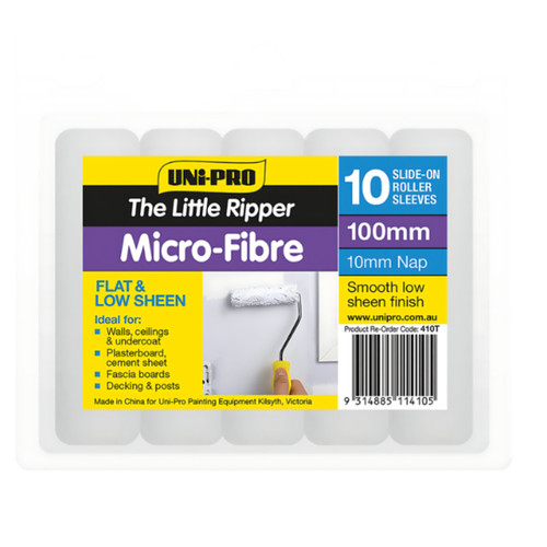 Little Ripper 100mm Roller Fabric 10pk