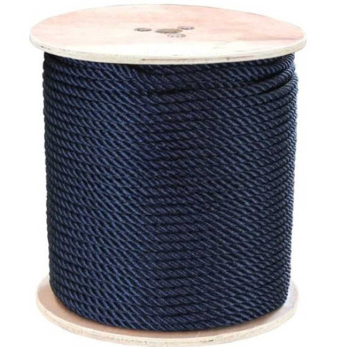 Rope Polyester 3 Strand NAVY 14mm x 100m 48214