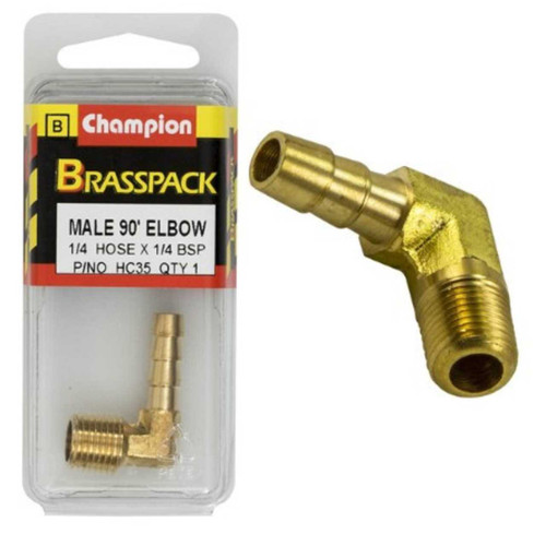 Brass Male Elbow 1/4 x 1/4inch HC35