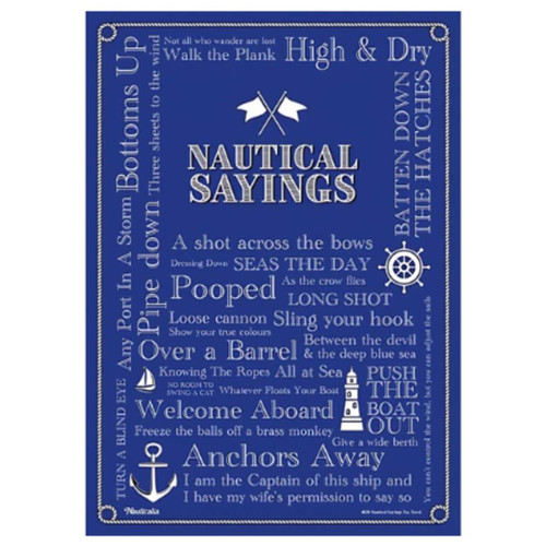 Tea Towel - Nautical Sayings 71 x 51cm 4830