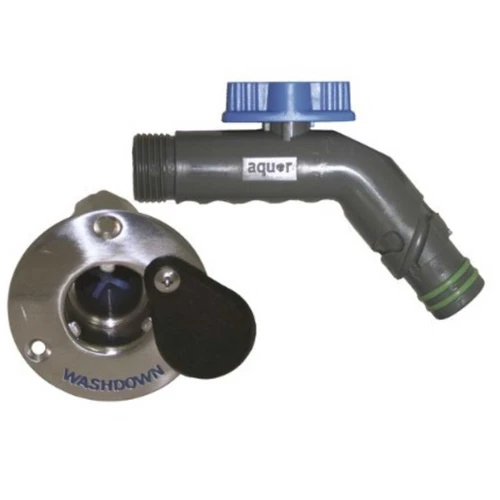Deckwash Quick Connect Kit - S/S Angled | With or Without Faucet Tap J27-119-V