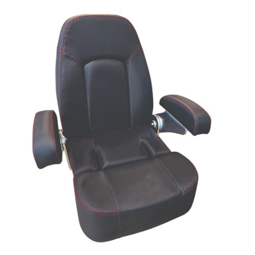Carbon Red Stitch Seat