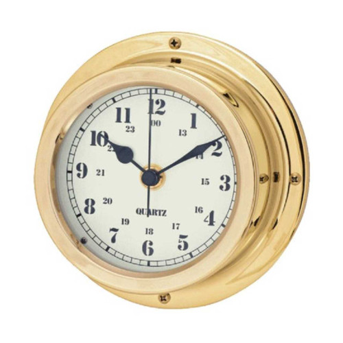 Clock Enclosed Face | Brass 231040