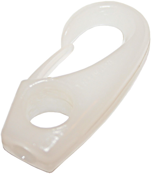 Shock Cord Nylon Snap Hook - 10mm White