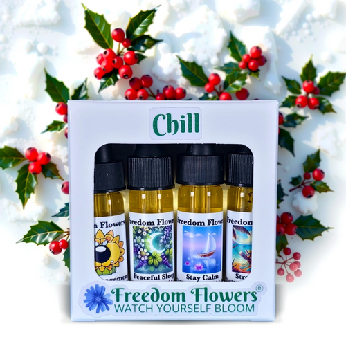 Chill Mini Kit in the snow with holly berries behind it.