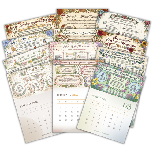 Unburdened calendar pages preview
