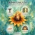 Watercolor graphic in teal and gold. A glowing black-eyed Susan with a small flame at its center sits amid leafy vines. Headline: "You Sealed It Away So Well You Cannot Find the Door — Black-Eyed Susan Flower Essence." Four illustrated captions surround it: a compressed spring ("For those who habitually push feelings down"), an open garden gate ("Opens gently onto old areas that were walled off"), an open hand releasing sparkles ("Courage to release what is held in the subconscious"), and a lantern-lit cave ("Brings light into the darkest places")