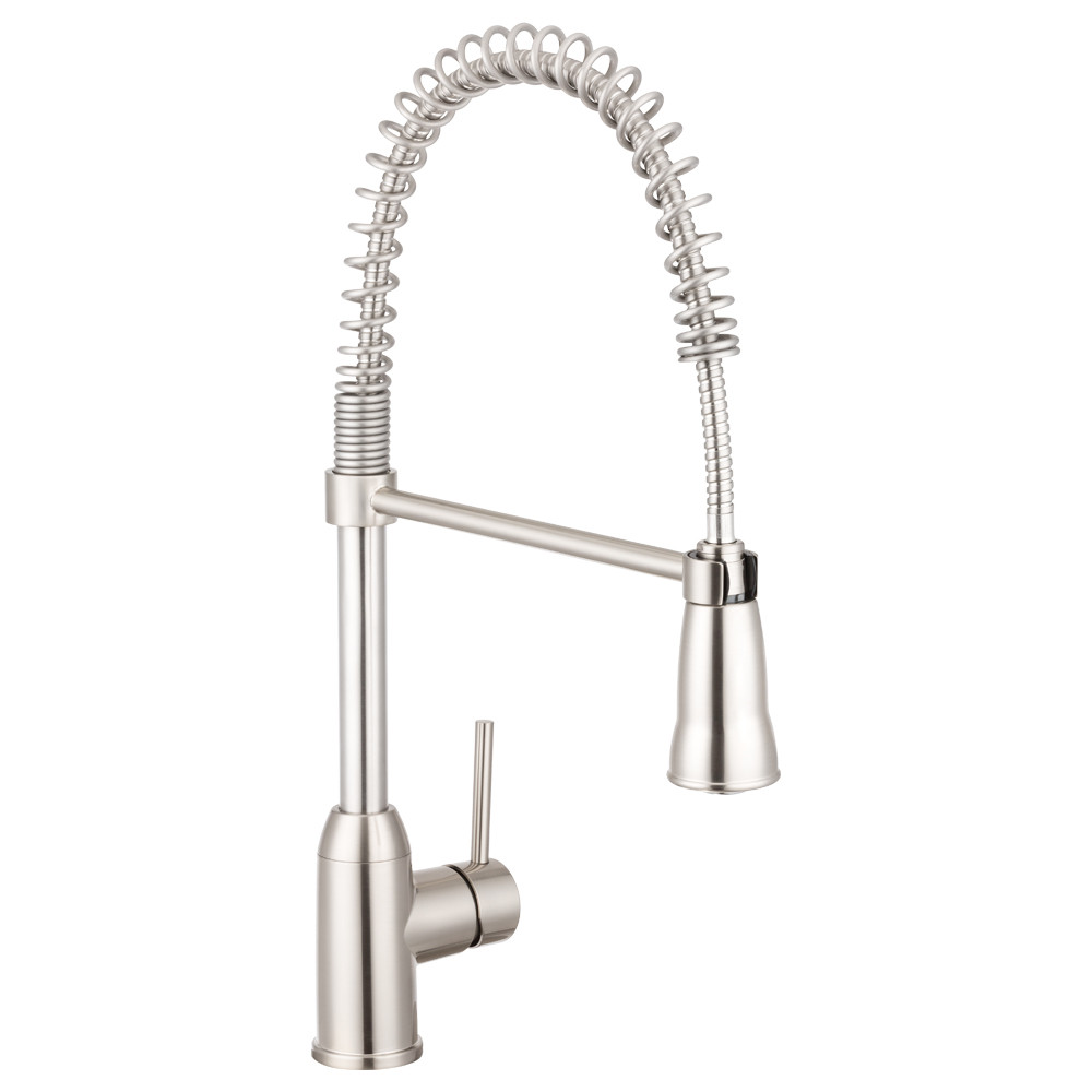 Dura Faucet Hi Arc Kitchen Faucet Features A Spring Coiled Spout