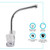 Two Handle RV Kitchen Faucet - Crystal Acrylic Knobs