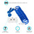 RV Exterior Quick Connect Spray Faucet w/ Coil Hose & Multi Spray Nozzle (White & Blue)