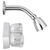 Dura Faucet Economical Shower Faucet and Shower Head with Arm - Crystal Acrylic Knobs (Chrome Polished)