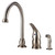 Gooseneck Kitchen Sink Faucet with Matching Side Sprayer 