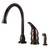 Gooseneck Kitchen Sink Faucet with Matching Side Sprayer 