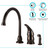 Gooseneck Kitchen Sink Faucet with Matching Side Sprayer 