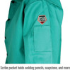 Black Stallion® Medium TruGuard™ 200 Green Cotton Flame Resistant Jacket With Snap Closure