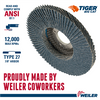 Weiler Tiger® Big Cat High Density 4-1/2" X 7/8" 60 Grit Type 27 Flap Disc