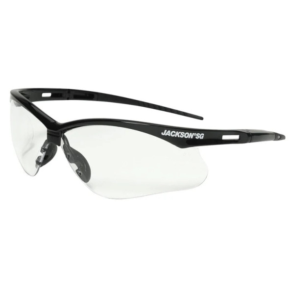 Jackson Safety® SG Series 50000 Safety Glasses with Black Frame and Clear Lens