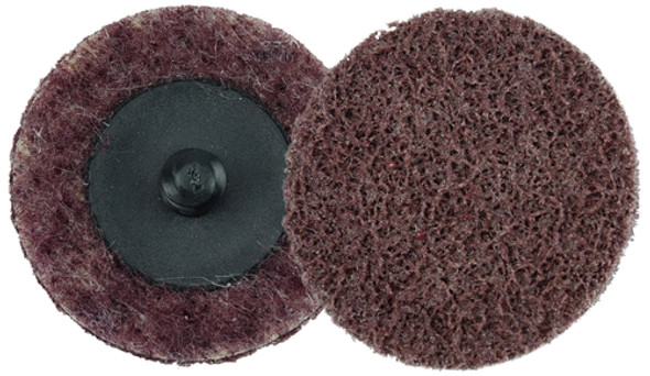 Weiler 2 in, Maroon Aluminum Oxide, Medium Non-Woven Surface Conditioning Disc - 50 Per Box