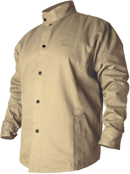Black Stallion® Small BSX® Tan Cotton Flame Resistant Jacket With Snap Closure