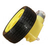 Rubber Wheel + DC TT Motor For Robot Car