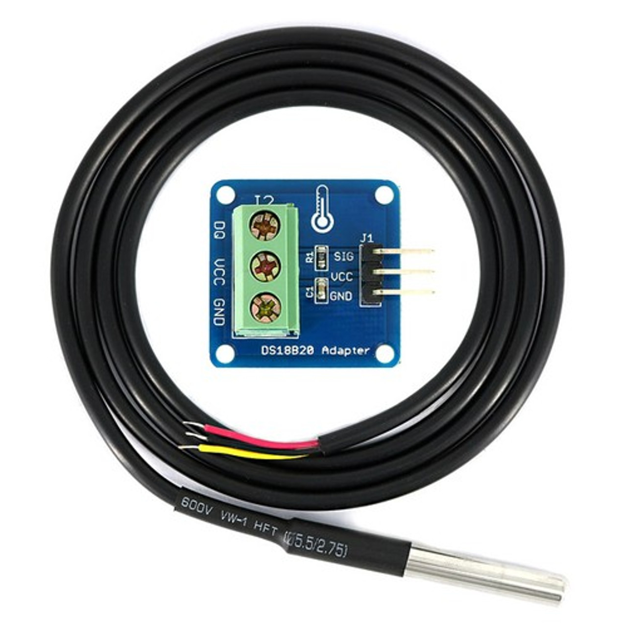 DS18B20 Adapter Module for Arduino for water temperature.
