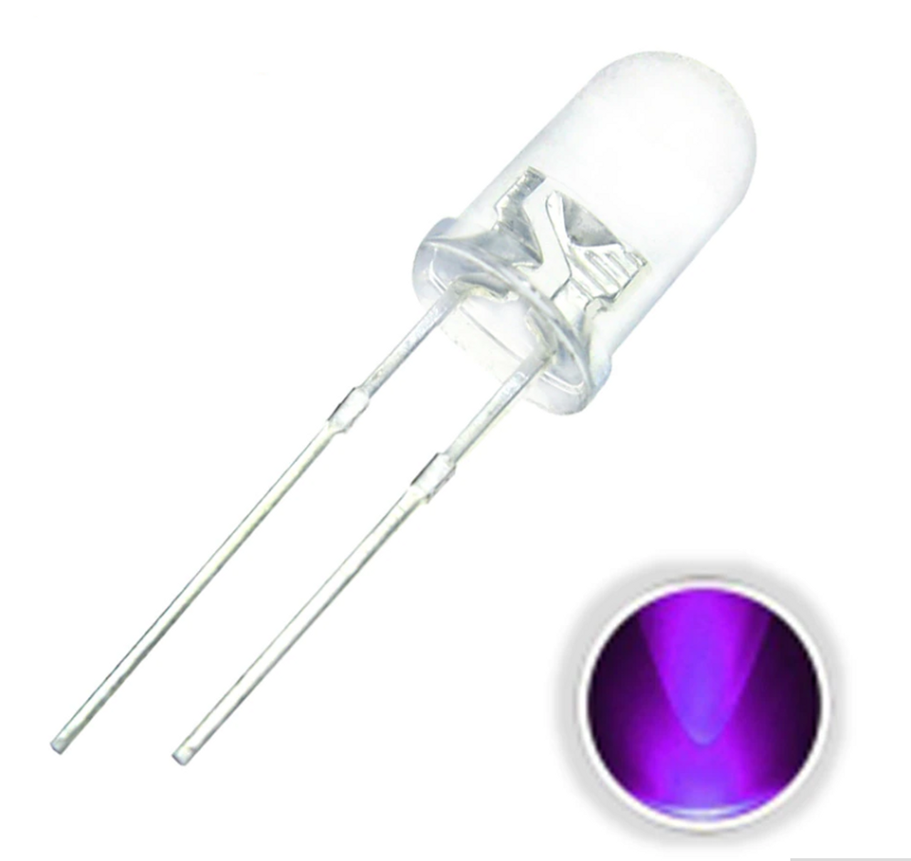 120 Pièces 3MM UV Diode LED, 3V 2Pin Violet UV Diodes