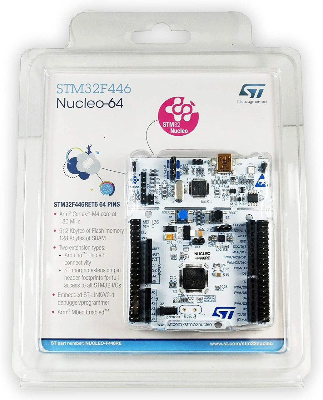 STMicroelectronics NUCLEO-F411RE Scheda di sviluppo NUCLEO-F411RE STM32 F4 Series STMicroelectronics NUCLEO-F411RE Scheda di sviluppo NUCLEO-F411RE STM32 F4 Series
