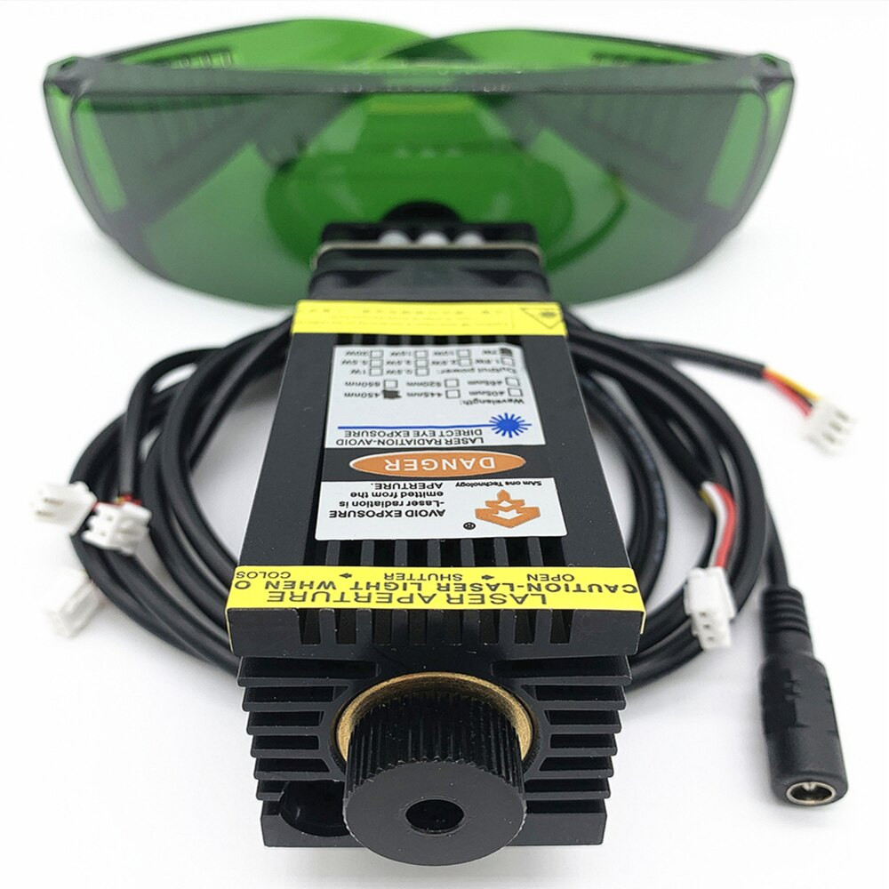 500mW (0.5W) 445nm Blau Lasermodul Inkl. TTL Treiber Im Kühlblock