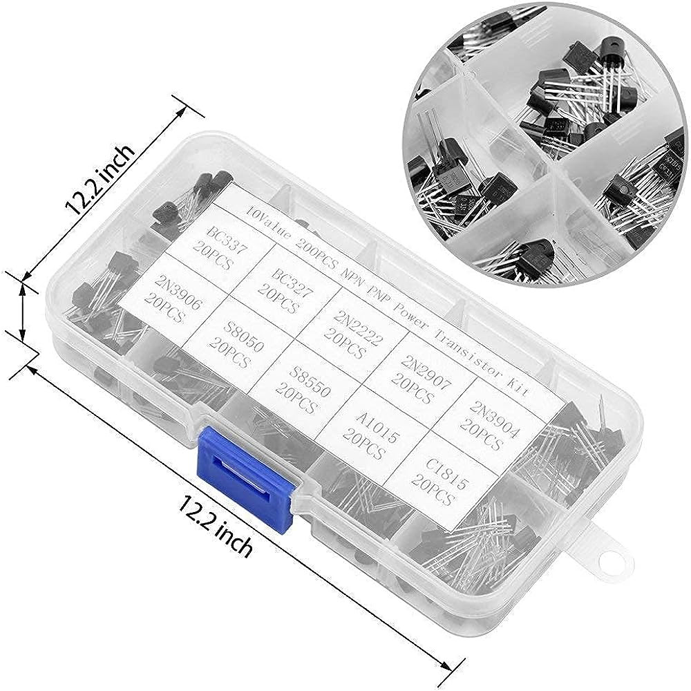 Kit 200 Transistor NPN/PNP Assortiti - BC327 To BC558, 10 Valori, Con Custodia Trasparente - Foto 2