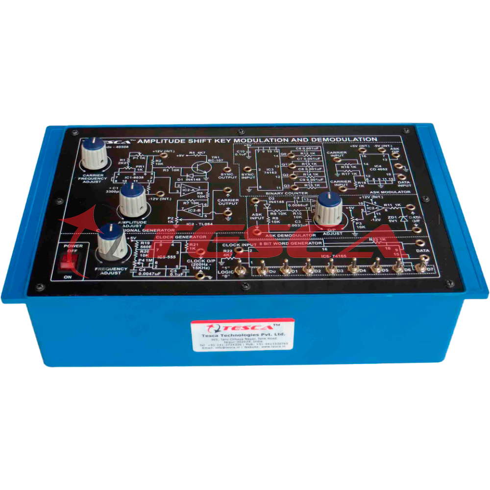 Amplitude Shift Key Modulation and Demodulation Trainer.