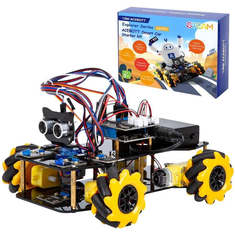 Robotics Mini Car DIY Mini Smart Cat Tracking Robot for learning electronics
