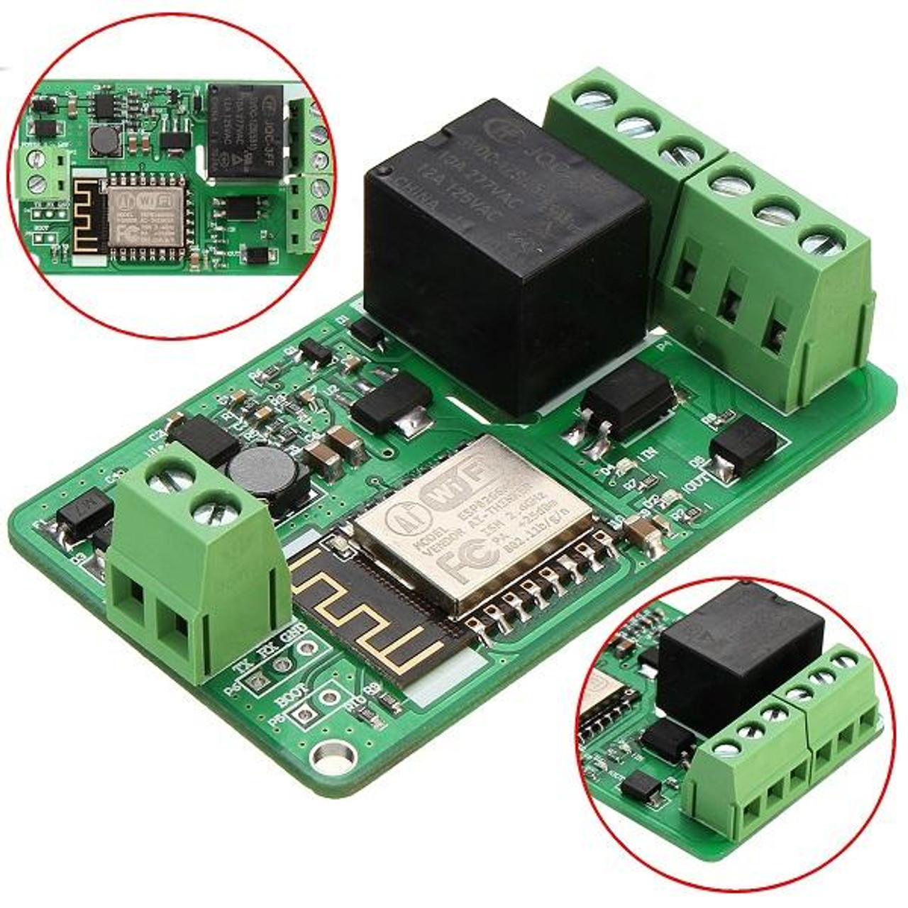 ESP8266 10A 220V Network Relay WIFI Module Input DC 7V-30V [WIFI