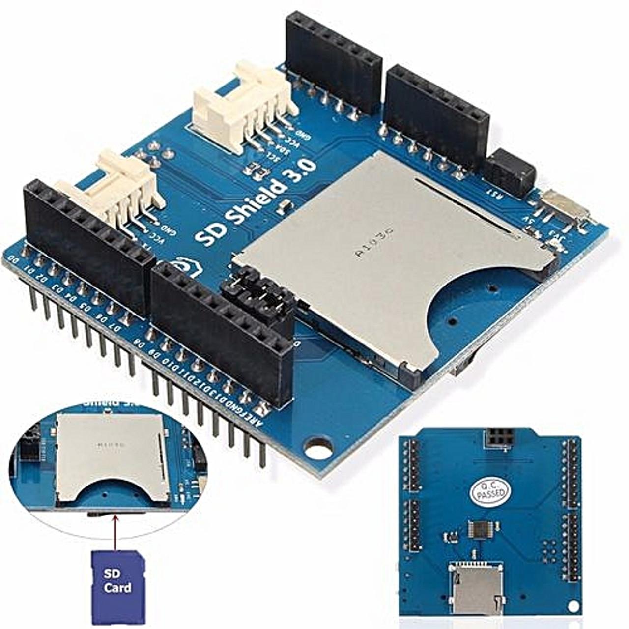 Stackable SD Card Shield V3.0- versatile breakout board.