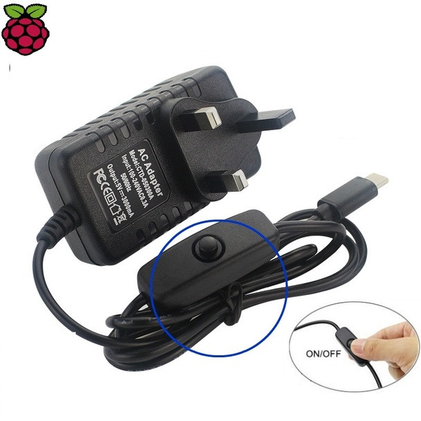 5V/3A Type C adapter Charger for Raspberry Pi 4
