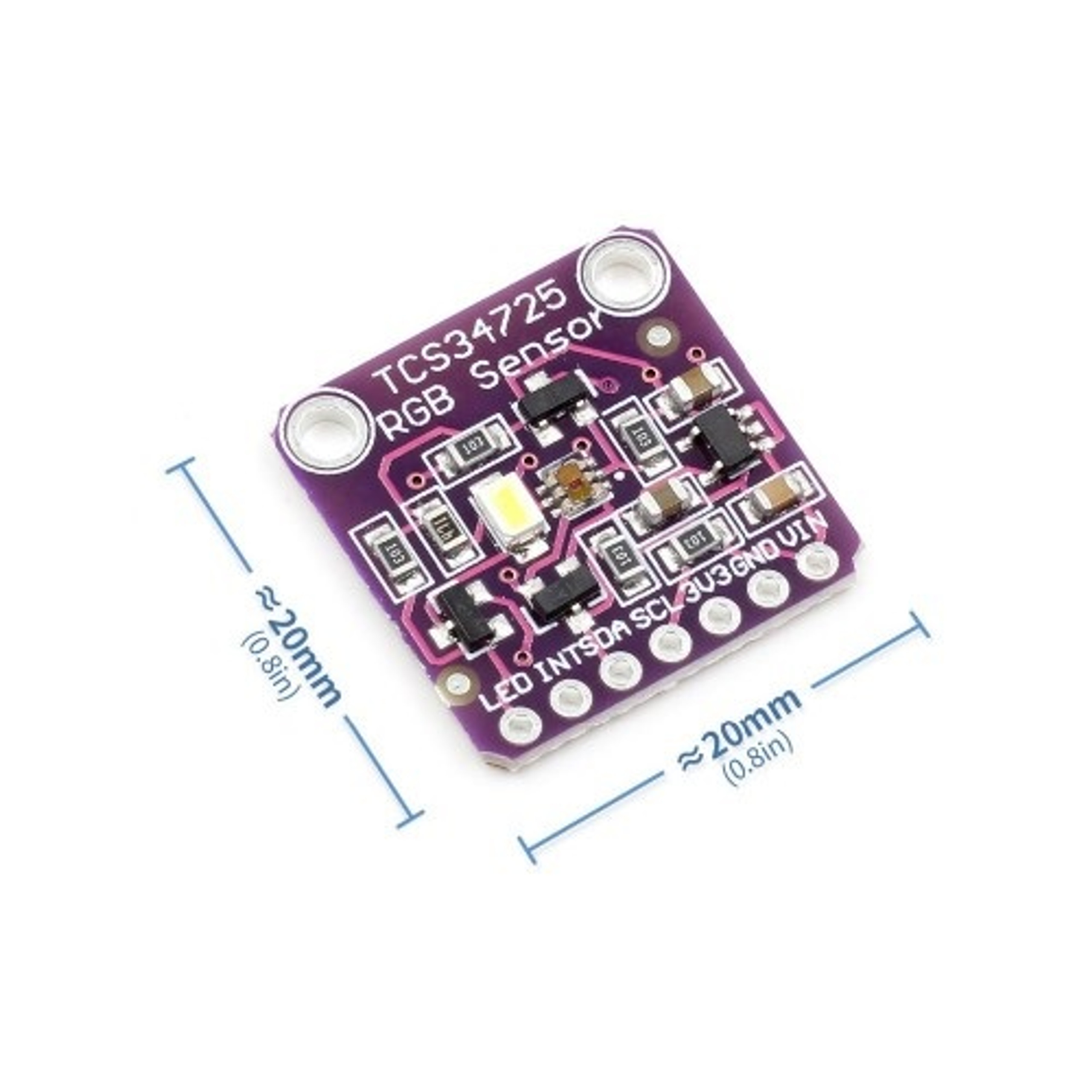 TCS34725 RGB Color Recognition Sensor - low power.