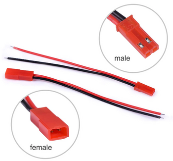 JST Connector 2Pin Plug (Male+Female)