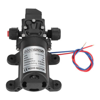 12V DC  70W High Pressure Diaphragm Pump, 0.9Mpa 6L/Min