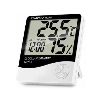 HTC-1 Thermometer Hygrometer Meter Alarm Clock