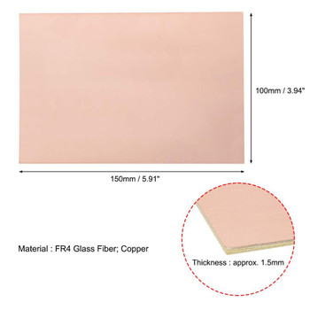 Copper Clad Board Double Sided 15 x 20cm x 1.5mm Copper Clad Board Double Sided 15 x 20cm x 1.5mm
