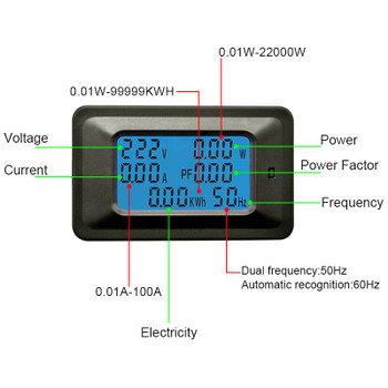 250V 20A Digital Power, Energy, Voltmeter & Ammeter Monitor