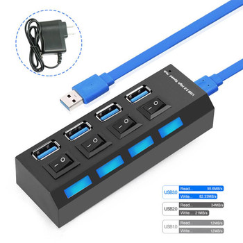 Mini USB 3.0 HUB Super Speed 5Gbps 4 Port 5V 2A
