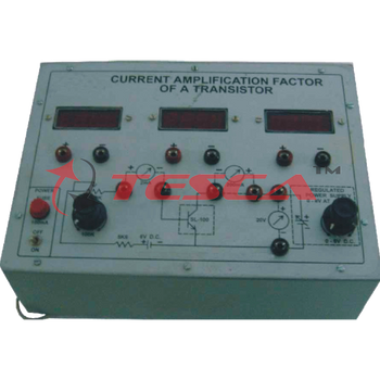 Current amplification factor of a transistor with Power Supplies and 3 digital meters (C.R.) - Order Code 36277