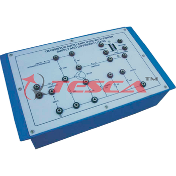 Transistor audio amplifier with power supply and different loads - Order Code 36255