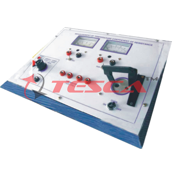 Measurement of temperature co-efficient of resistance with power supply and 2 dual range meters (C.R.) - Order Code 36227