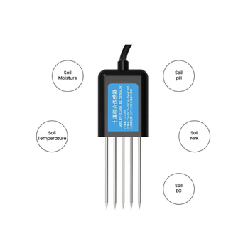 RS485 5-Pin Soil Sensor – NPK, pH, Temperature, Humidity & EC