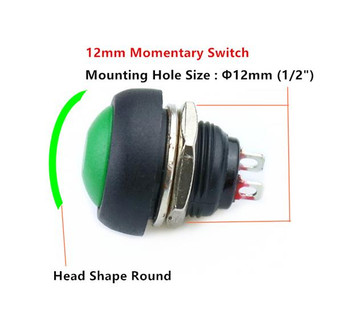 Waterproof Momentary Pushbutton-GREEN