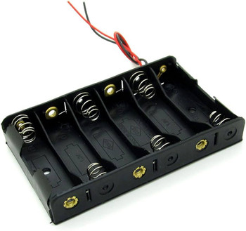 6 X AA Plastic Battery Holder