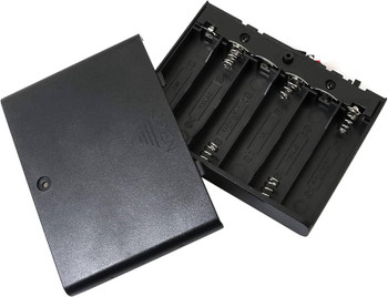 6 X AA Plastic Battery Holder with Cover