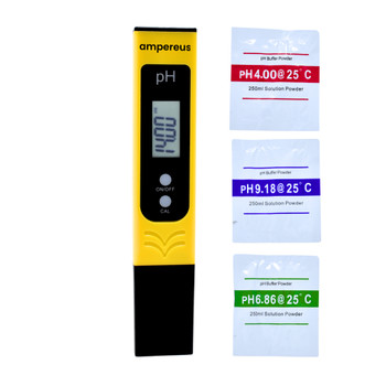 PH 02 Digital LCD Meter Pen Tester range 0.00-14.00 with Powder
