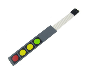 12V 1 x 4 Keypad Matrix Membrane Switch (107x20x0.8mm)